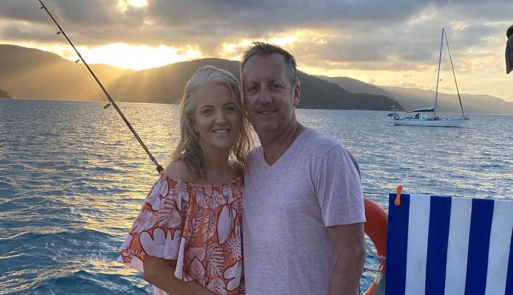 Sales Agent Glen Kingston and his wife sailing around the Whitsundays.